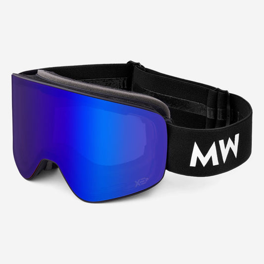 Snow and Ski Goggles quality blue lens black | MessyWeekend