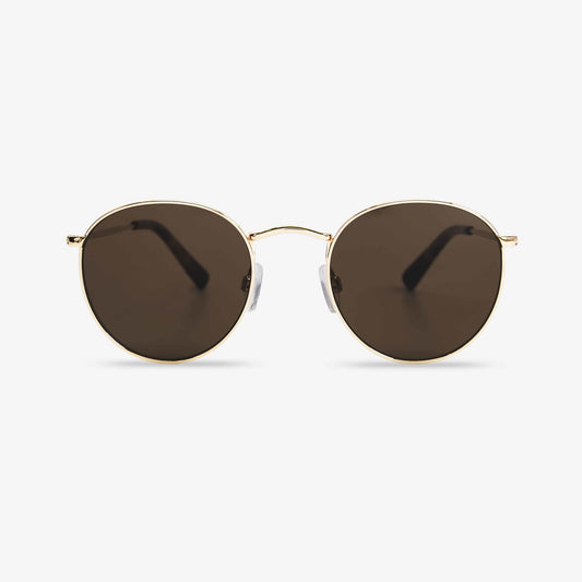Round metal sunglasses with gold frame| MessyWeekend
