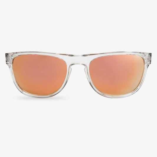 Flat top polarized sunglasses with pink lens | MessyWeekend