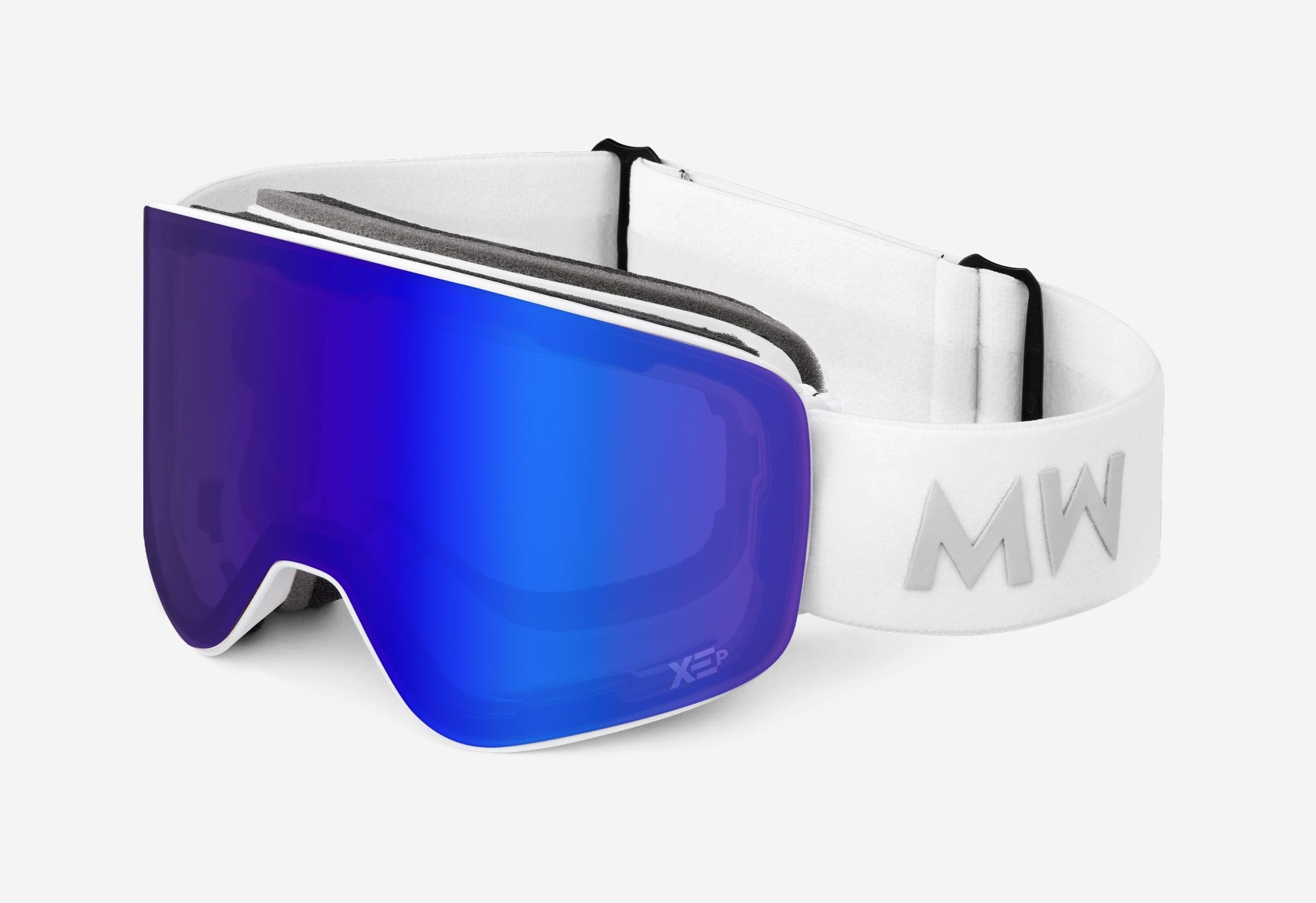 Snow and Ski Goggles quality blue lens. white | MessyWeekend