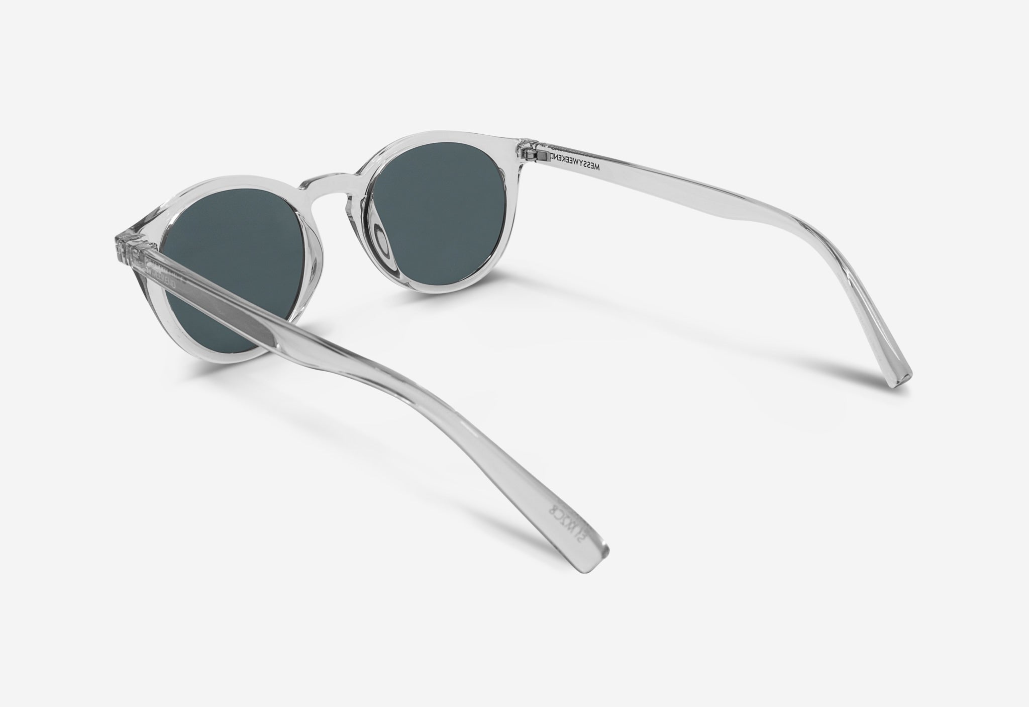 mirrored sunglasses clear frame blue lenses | MessyWeekend
