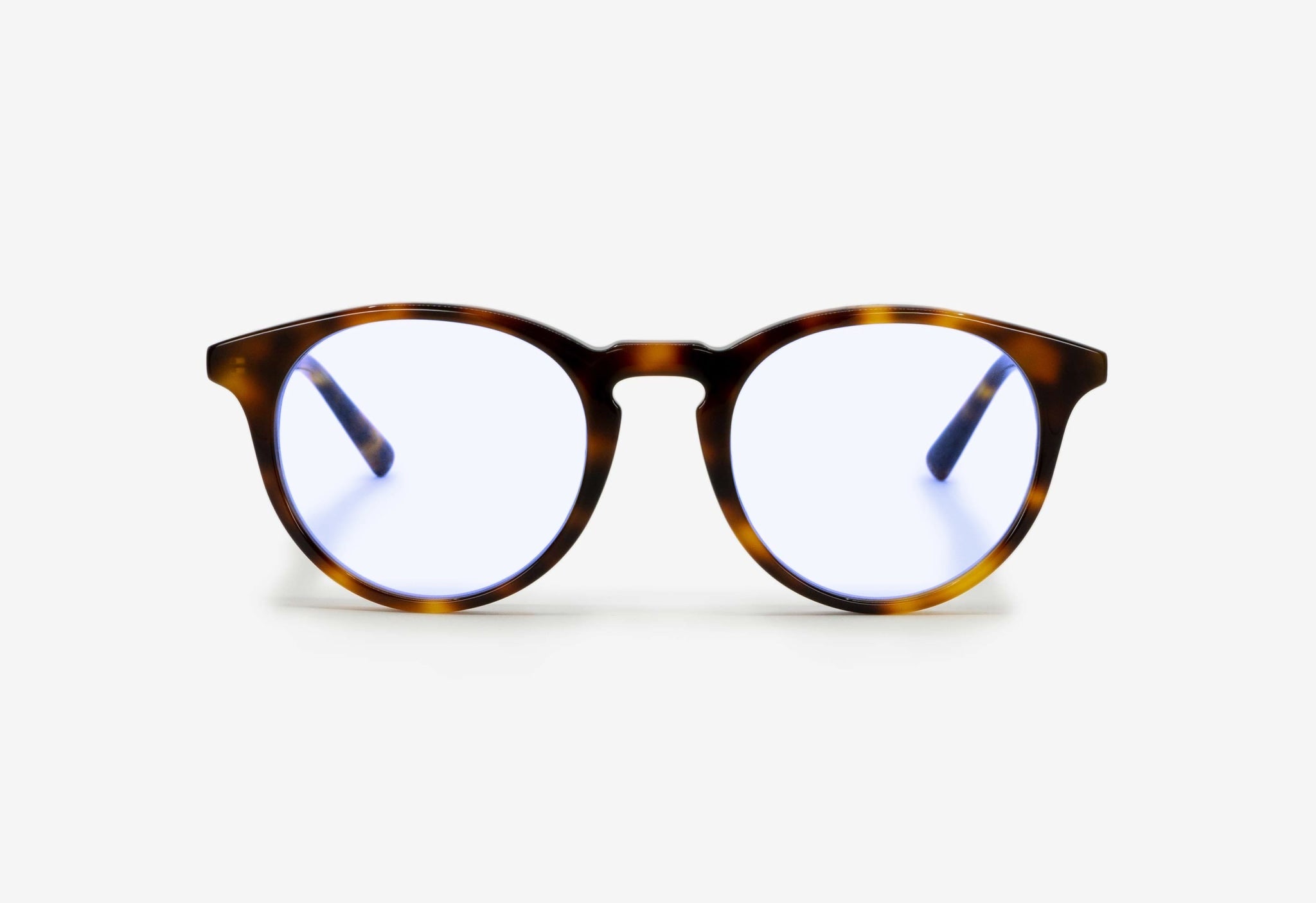 Round blue light glasses with tortoise frame | MessyWeekend