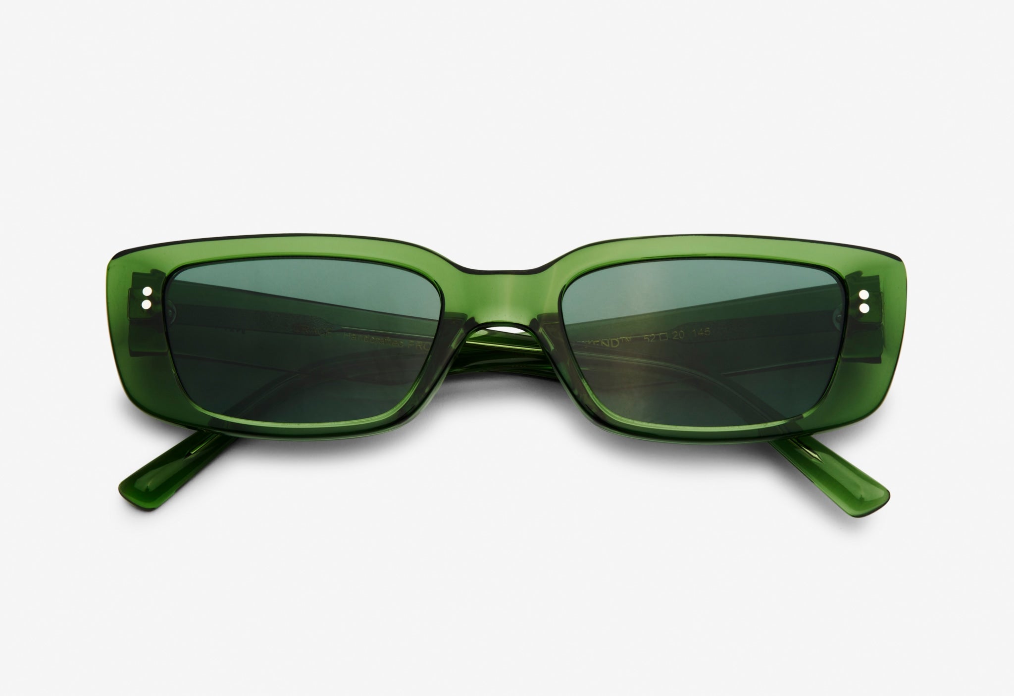 Bio acetate eco sunglasses retro, green | MessyWeekend