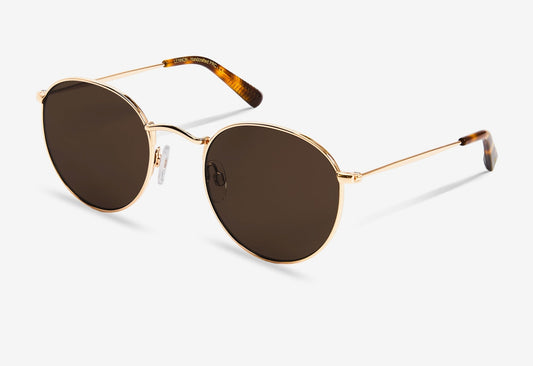 Round metal sunglasses with gold frame| MessyWeekend